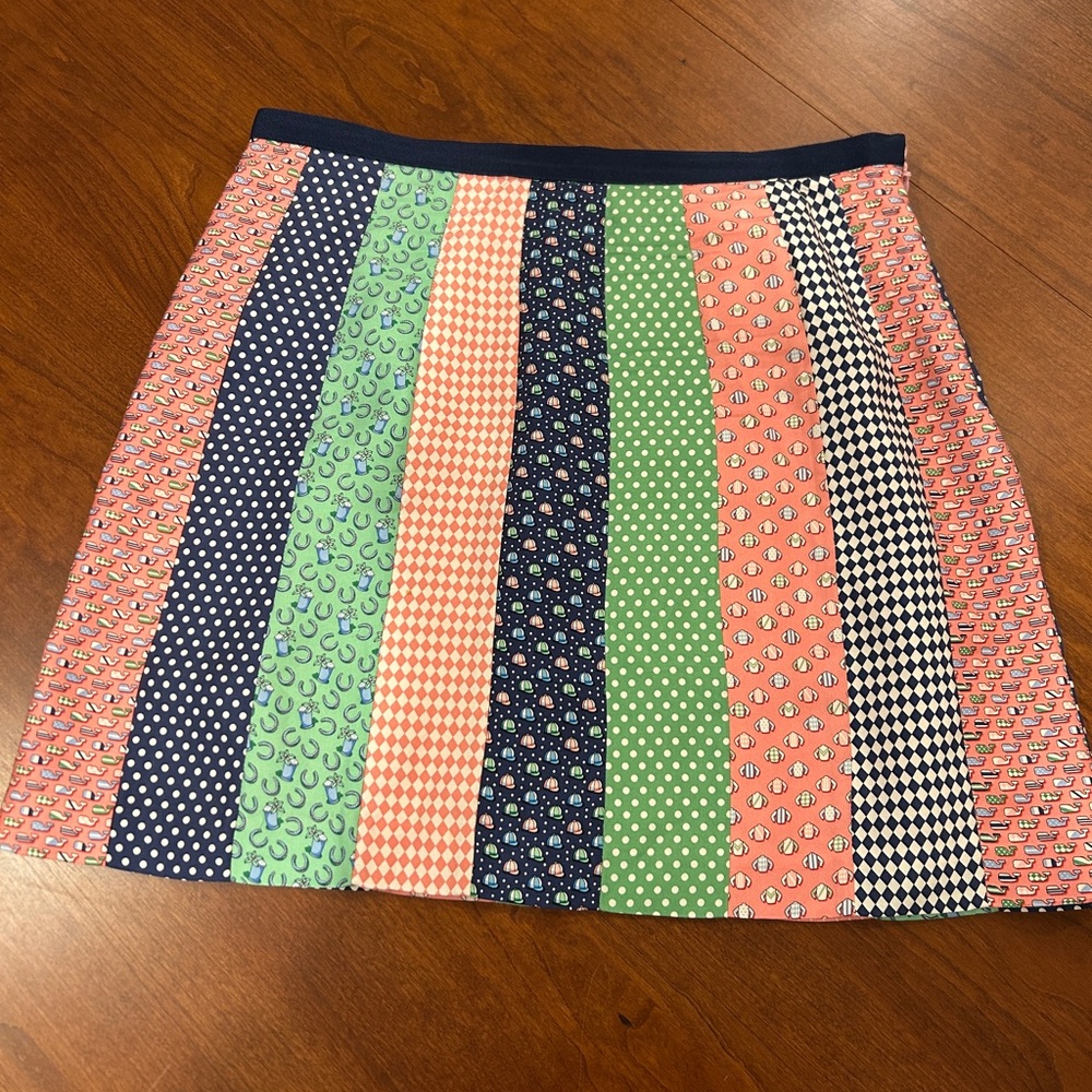 Vineyard Vines Kentucky Derby Colorful Striped Silk Women's Skirt